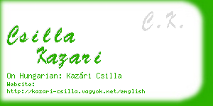 csilla kazari business card